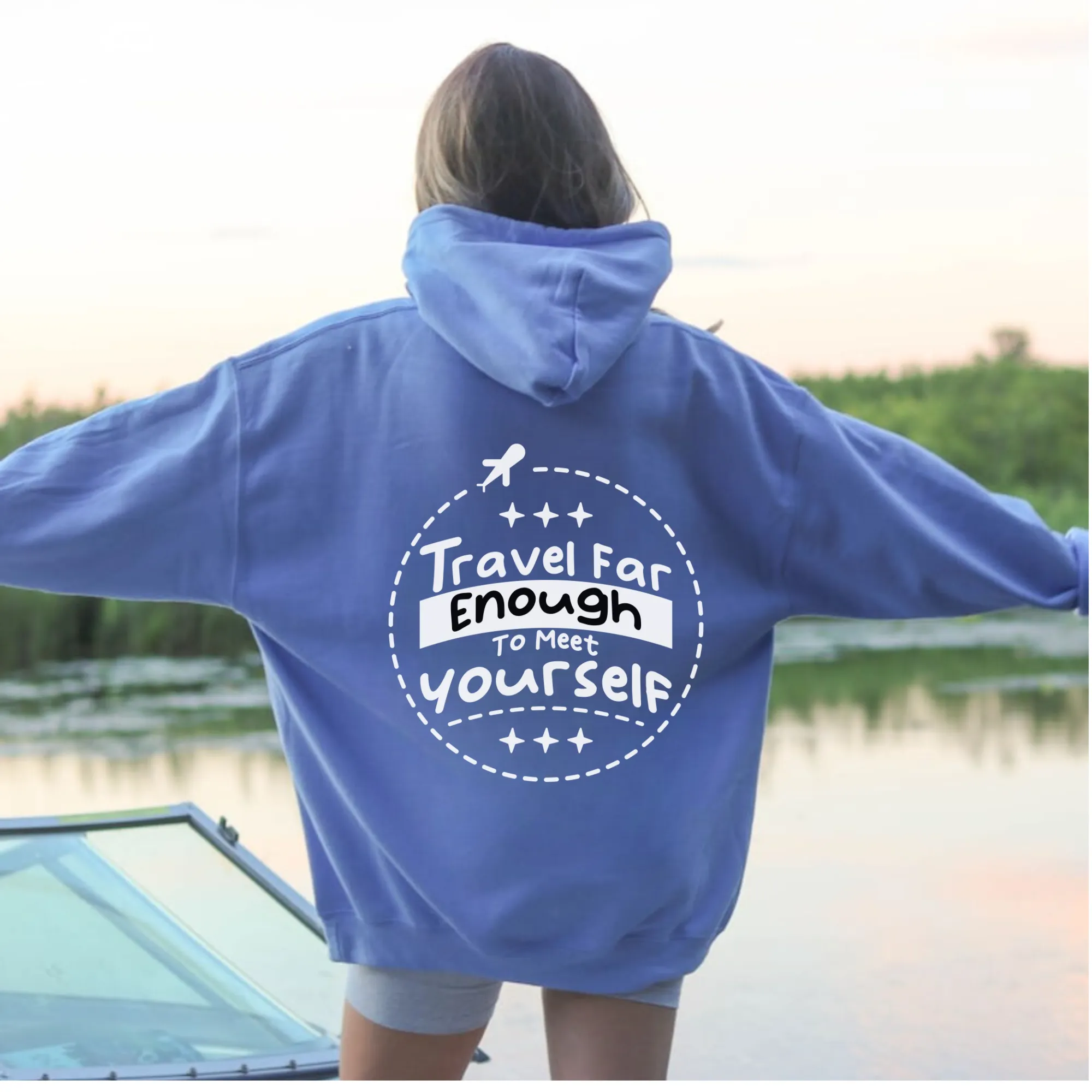 Travel Far Enough To Meet Yourself |  Hoodie for Women