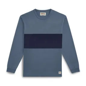 Warren Long Sleeve T-shirt - Flycatcher Blue / Hawk Navy