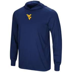 West Virginia Mountaineers Colosseum Navy LS Hooded T-Shirt