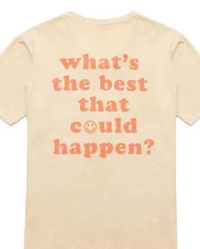 What's The Best That Could Happen Distressed V-Neck T-Shirt | XS-2XL