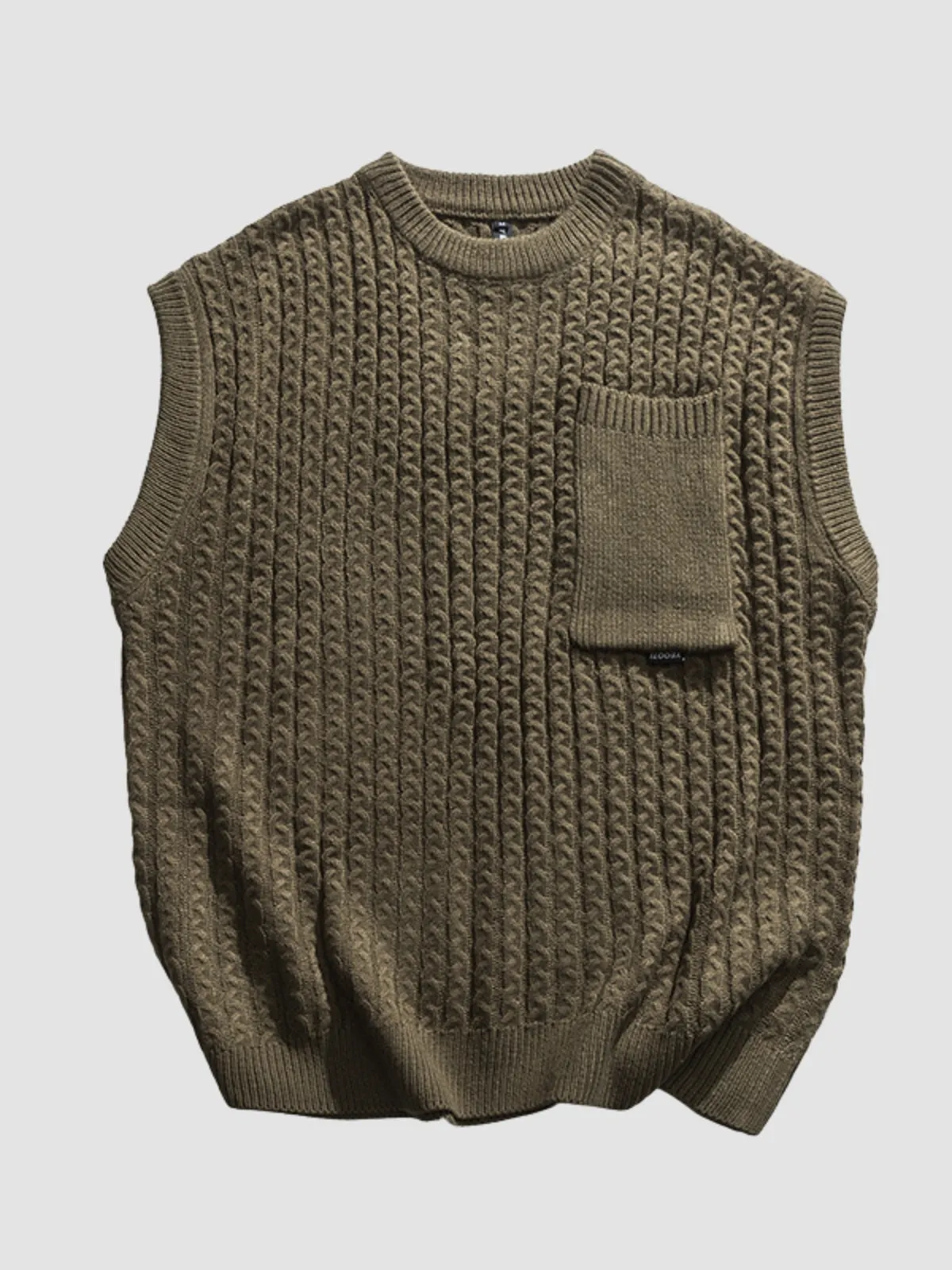 WLS Retro Knitted Loose Sweater Vest