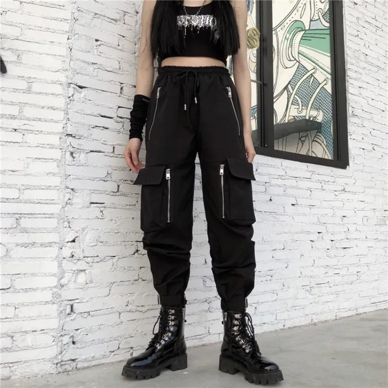 Women's Cargo Pants With Zipper Pockets