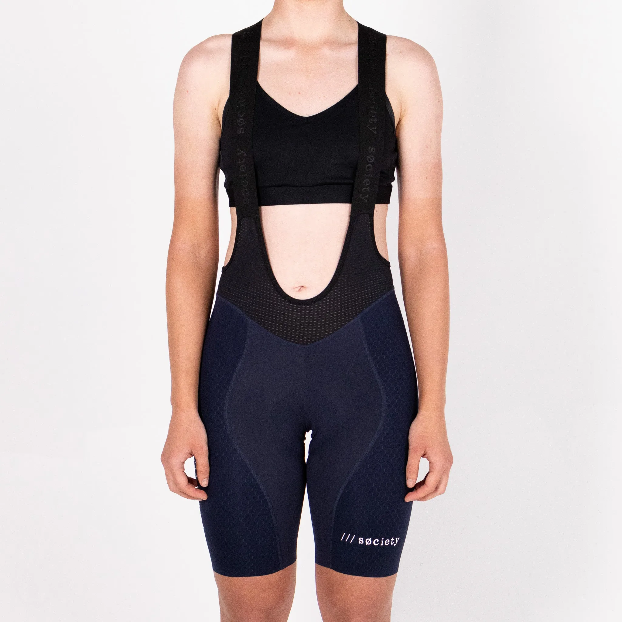 Womens /// Elevate Bib Shorts (Hex Navy)