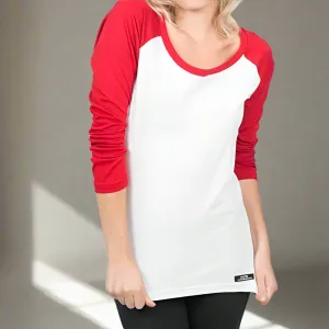 Women's Organic Cotton Long Sleeve Tshirt Two-Tone