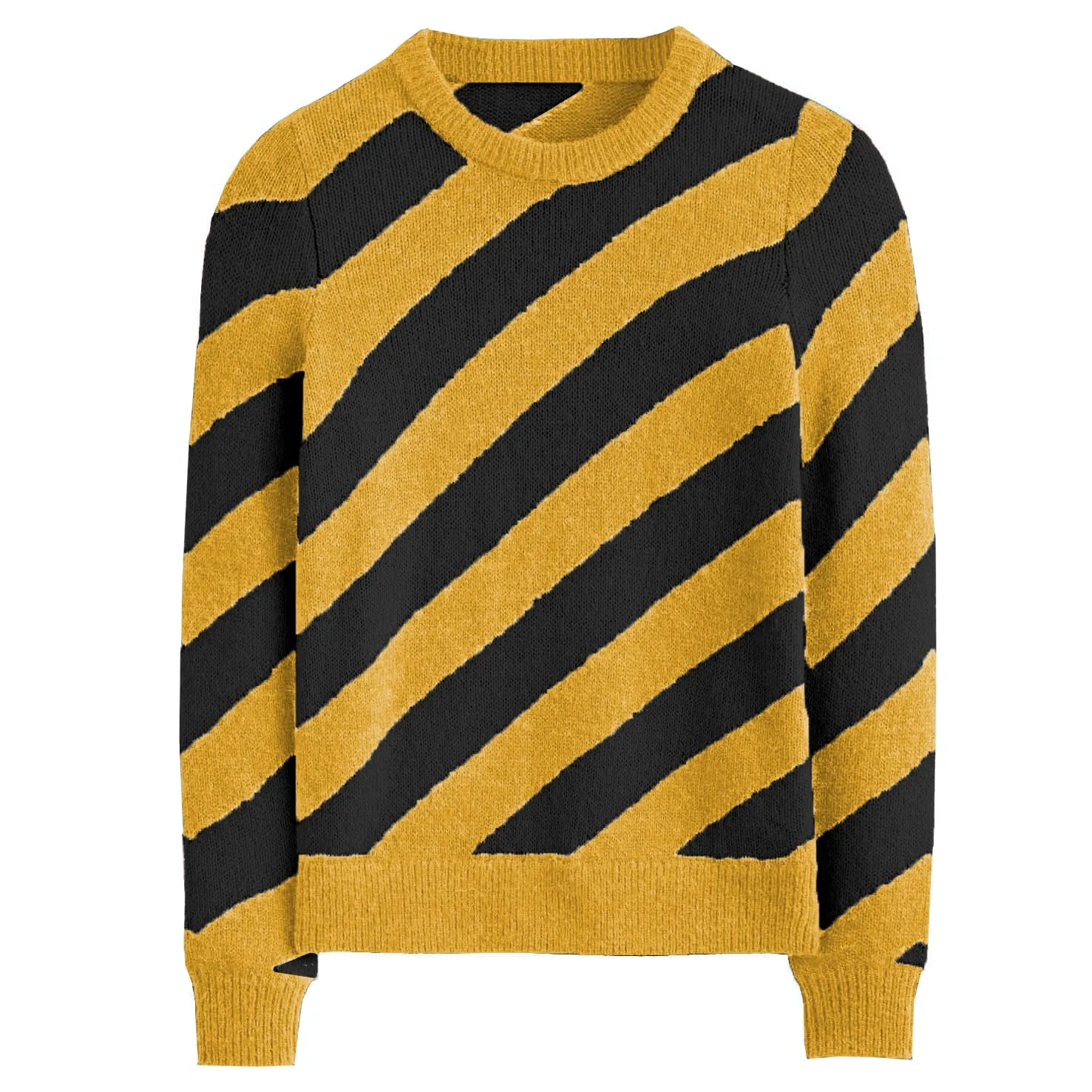 Women's yellow twill vintage knit sweater